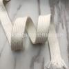 Algodão mercerizado 1,2-1,5cm preto e branco cordão oco para chapéu calça de suéter cordão de cintura cordão redondo cintura corda dupla plana
