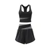 Conjunto de Yoga de Bloques de Color para Verano 2026 para Mujer Cintura Alta Secado Rápido Transpirable Adelgazante Pilates Fitness Entrenamiento Conjunto de Dos Piezas