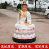 Directo de fábrica plástico reforzado con fibra de vidrio de resina estatua de Buda Guanyin templo grande Guanyin Bodhisattva 1 metro 3 de alto estatua de Guanyin