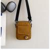 Bolsa Pequeña de Lona con Dibujos Animados Moda Coreana para el Trabajo y los Viajes Diarios Bolso Cruzado Pequeño Cuadrado Estilo Coreano Casual Simple para el Campus Bolso de Mujer