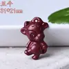 Mineral crudo alto contenido cinabrio arena púrpura caricatura 12 signos del zodíaco colgante lindo colgante de collar accesorios tejidos DIY