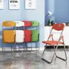 Sillas plegables de plástico al por mayor, sillas de comedor para el hogar, sillas plegables de moda, sillas de oficina con respaldo, sillas para estudio en computadora de dormitorio para estudiantes