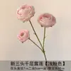 Flores artificiales rosas para bodas al por mayor, decoración rosa claro para lugares de boda, flores artificiales para el pasillo de la boda y decoración de ramos