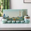 Juego de Té de Viaje Una Tetera Tres Tazas Kung Fu Juego de Té Taza Rápida Compañía Festivo Regalo de Negocios Chino Logo