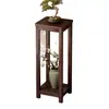 Suporte de Flores para Varanda, Suporte de Flores de Bambu Estilo Chinês de Chão, Suporte para Bonsai, Rack de Armazenamento Zen Multicamadas Esculpido, Suporte de Flores para Interior Estilo Chinês