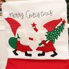 Suprimentos de decoração de Natal transfronteiriços Criativo Desenho animado Velho boneco de neve Capa de cadeira Veludo branco Layout de cena Presente