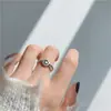 Anillo Abierto Ajustable para Mujer, Versátil Moda Retro Estilo Geométrico, Nuevo Popular Anillo de Dedo Índice Abierto Apilable Tendencia