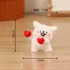 Micro Paisagismo com Musgo Criativo Fofo Cachorrinho Branco DIY Decoração de Jardinagem Acessórios Mini Carro Enfeites de Mesa