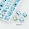 Dongzhou Broca Angular Retangular Broca de Bala de Gelo Broca Tridimensional Imitação de Corte Hua Galvanoplastia a Vácuo Prata Ornamentos para Unhas Acessórios Personalizado