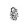 Pegatinas de Tatuaje Guochao Nubes Auspiciosas Blanco y Negro Dragón Verde Nuevo Dragón Divino Chino Tradicional Impermeables de Larga Duración Pegatinas de Tatuaje para Brazo Completo