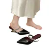 Sandálias de Salto Alto Super Modernas com Bico Fino Estilosas 2026 Verão Sandálias Anabela Fechadas Deslumbrantemente Bonitas Estilo Francês para Mulheres