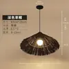 Lâmpada de Chapéu de Palha Rattan Retro Personalizada Criativa Abajur Lâmpada de B&B Fazenda Bambu Trançado Estilo Tronco Lâmpada de Restaurante Lustre