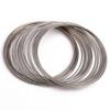 [Anillo de acero con memoria] Pulsera de alambre de acero galvanizado de color K blanco, anillo, pulsera de cuentas hecha a mano, bolsa de material de joyería.