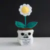 Boneca de Tecido Engraçada Popular Transfronteiriça Plantas Ornamentos de Mesa Plantas em Vasos de Lã Tricotados Buquê de Halloween Presentes
