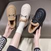 Sapatos Novos de Algodão com Solado Macio de Veludo Populares para Mães e Mulheres, Quentes de Inverno e Pedais Antiderrapantes para Pessoas Preguiçosas