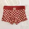Buena suerte en el Año de Tu Año de Nacimiento: Ropa Interior para Hombre de Algodón Puro Color Rojo Vino, Calzoncillos tipo Bóxer Cómodos para el Año del Caballo, Año Nuevo y Bodas