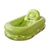 Nueva bañera inflable para bebé transfronteriza, plegable para uso en interiores, portátil para viajar, adecuada para sentarse y acostarse, bañera cómoda
