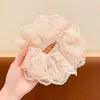 Goma para el pelo con estampado estilo Academia Melard para mujer, scrunchie de satén con malla de estampado de leopardo vintage, banda elástica de alta elasticidad y duradera
