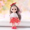 Muñeca Barbie de 17 cm Muñeca Pequeña Niña Vestir Muñeca Mini Casa de Juego Muñeca Juguete Pequeño