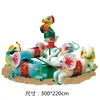 Silla giratoria exterior para niños de jardín de infantes, carrusel eléctrico grande de fibra de vidrio, camión de madera, caballo de madera, equipo de parque de atracciones