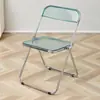 Mesa dobrável transparente acrílica vintage, estilo moderno e na moda, conjunto de mesa e cadeira portátil para varanda de casa, mesa de centro nórdica