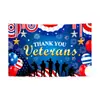 Tecido de Fundo para Feriado de Novo Modelo Transfronteiriço para Veteranos, Bandeira Pendurada do Dia dos Veteranos Americano, Bandeira Decorativa para Veteranos