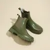 Botas de Lluvia Chelsea para Mujer 2026 Impermeables Antideslizantes Zapatos de Agua Engrosadas Resistentes al Desgaste Botas de Lluvia de Media Pantorrilla Botas de Moda Tendencia