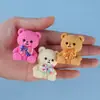 Decoración de accesorio de figura de animal de oso lindo y creativo de paisaje en miniatura de dibujos animados, adorno de resina para escritorio de oficina