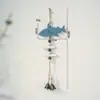 Decoração Suspensa Sino de Vento de Madeira com Animais Estilo Mediterrâneo, Decoração de Parede Criativa com Tema Oceânico para Pendurar na Parede da Entrada do Quarto