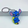 Novo Chaveiro Criativo de Desenho Stitch, Pingente de Cola Flexível Personalizado Transfronteiriço, Bolsa de Casal, Chaveiro de Carro