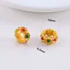 Anel de Corrida com Pérola Banhada a Ouro de Alta Retenção de Cor Espaçador de Turquesa Contas Vazadas Perfuradas Acessórios de Joias para Pulseira DIY