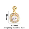 Pendente Colorido de Cristal Popular Transfronteiriço Aço Inoxidável Banhado a Ouro a Vácuo Colar Pulseira DIY Pingente Destacável