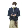 Suéter Cardigan Retro Perezoso de Punto Trenzado para Hombre Otoño/Invierno Bloque de Color Cuello Redondo Tejido