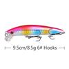 Isca Minnow Flutuante de 10 Cores, Isca Especializada para Robalo Branco e Peixe Mandarim, Vara de Pesca, Acessórios de Pesca