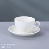 Caneca de Café Criativa Cerâmica Caneca de Café Latte e Pires Estilo Europeu Simples Personalizado Branco Puro Conjunto de Café Caneca Escovada