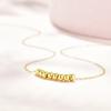 Collar con pequeñas cuentas de oro y sonrisa para mujer, colgante de cuentas de transferencia chapadas en oro, cadena de clavícula con ocho cuadrados, Laicai Live Explosions