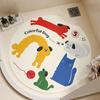 Alfombrilla antideslizante para baño, alfombrilla para baño infantil, alfombrilla anticaídas para ducha, alfombrilla con ventosa en forma de abanico, alfombra redonda