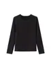 26 Nuevas Camisetas Base de Cuello Redondo con Forro Polar para Otoño e Invierno para Mujer, Camiseta de Manga Larga Cálida y Adelgazante, Top Versátil de Hombro Normal para Mujer