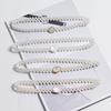Cinturón de perlas retro francés, accesorio de vestir para mujer, cubrecintura, combinable, blanco, elegante, ajustado, con cadena de lazo.
