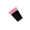 Al por mayor 50 por paquete de cepillo para pestañas de varilla negra cabeza de cepillo de nailon cepillo para cejas flexible