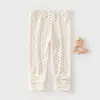 Leggings para Meninas Roupa de Primavera Leggings para Bebês Calças Longas Infantis Doces Bolinhas Versátil Calças Caneladas
