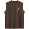 Chaleco de Algodón Puro para Hombre Sin Mangas Estilo Americano Chaleco Verano Ropa Exterior Suelto Moderno Cuello Redondo Algodón Puro Corte Manga Estilo Delgado