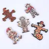 Ímã de geladeira espantalho para decoração de Ação de Graças, adesivo magnético de madeira engraçado para Halloween, adesivo magnético de decoração para festival da colheita