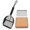 Juego de Pala para Arena de Gato de Acero Inoxidable Transfronterizo con Mango Desmontable, Pala para Arena de Tofu, Recogedor de Excrementos, Tamiz para Tierra de Jardinería, Recogedor de Residuos