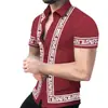 Estación Independiente Verano Europeo y Americano Transfronterizo Amazon AliExpress Camisa Cardigan Casual de Manga Corta con Estampado 3D para Hombre
