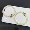Pulsera Doble Completa Cristal Blanco Natural Jade Blanco Bodhi Pulsera Natural Roja del Sur Accesorios de Mano Wen Play