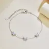 Nuevo Pulsera de Plata de Ley S925 con Mariposa para Mujer de Fábrica, Incrustada con Piedra Marquesa, Diseño de Mariposa, Joyería de Lujo de Alta Gama