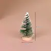 Árvore de Natal Mini Agulha de Pinheiro Novo Modelo Transfronteiriça, Árvore de Natal com Agulhas de Pinheiro Cobertas de Neve, Decoração de Atmosfera de Árvore de Natal Pequena Enfeites Atacado