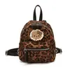 Mochila Linda de Dibujos Animados con Estampado de Leopardo para Mujer Modelo Nuevo 2026 Mochila Mini para Estudiantes para Ir a la Escuela Mochila Pequeña