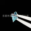 Pendientes de Titanio F136 Triangulares con Circonita, Pendientes para Cartílago del Oído de Helado, Pendientes para Labio de Aleación de Titanio G23 con Rosca Interna, Joyería para Piercings